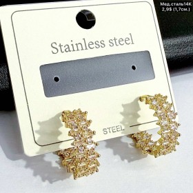 Сережки мед.сталь14К 10742 (1.7см) Сережки мед.сталь14К 10742 (1.7см)